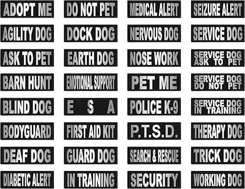 Miniatura 4 de DogLine Parches De Velcro desmontable "Servicio perro etiquetas, Service Dog