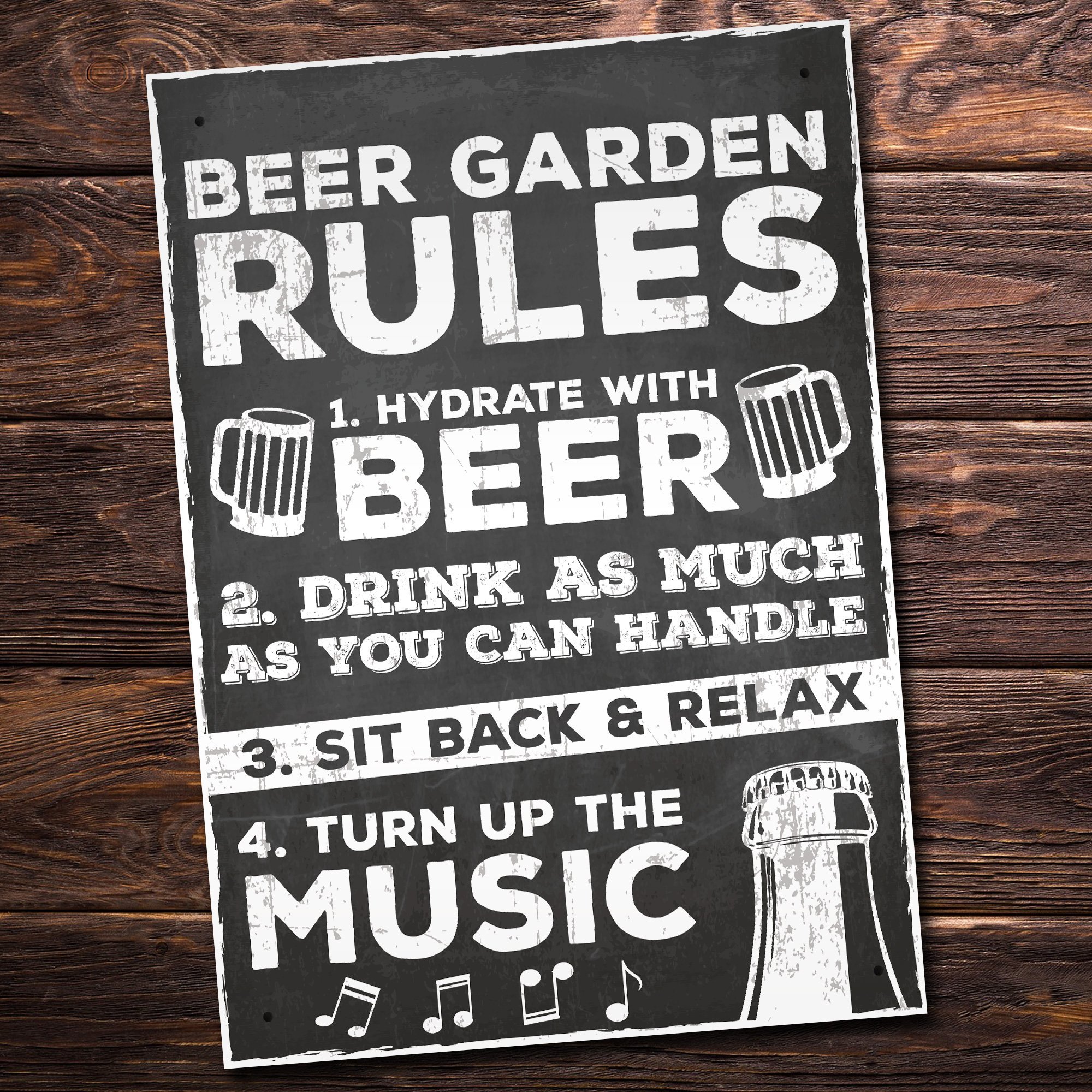 Red Ocean Beer Garden Sign Hanging Wall Pub Garden Shed Plaques Alcohol Friendship Man Cave Gifts