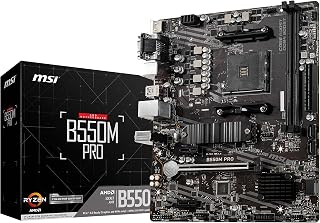 MSI Placa-mãe PRO B550M-P ProSeries (AMD Ryzen 5000, AM4, DDR4, PCIe 4.0, SATA 6Gb/s, M.2, USB 3.2 Gen 1, Wi-Fi, Bluetooth, D-SUB/HDMI/DP, Micro-ATX)