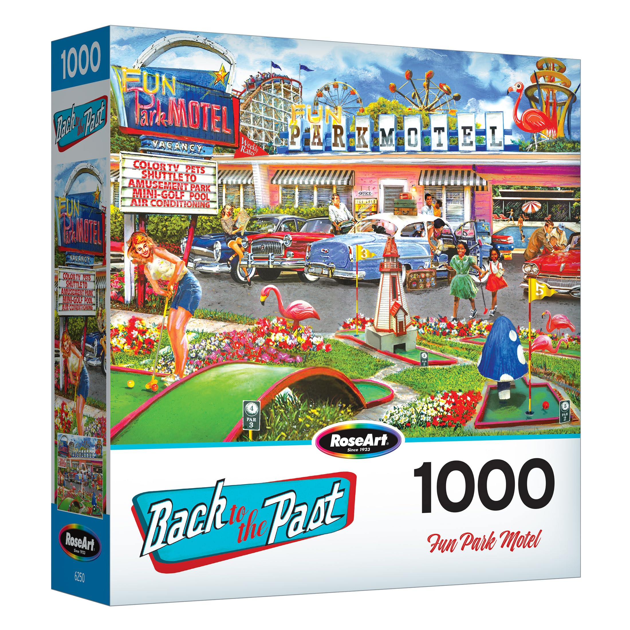 RoseArt - Back to The Past - Fun Park Motel - 1000 Piece Jigsaw Puzzle for Adults