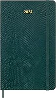 Vista 1 de Moleskine 2024 Precious and Ethical Weekly Planner Box, 12M, Large, Boa Green, Soft Cover (5 x 8.25)