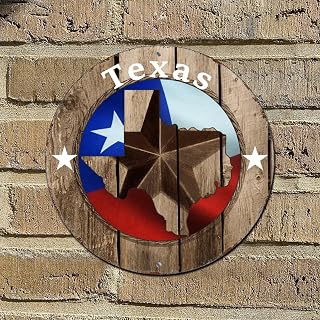 Personalized Texas Independence Day Aluminum Sign Texas Wall Art Tin Signs Rust Metal Stars for Outside Metal Tin Signs 9x9in for Hanging to Display in Your Home Bar Garage Or Restaurant