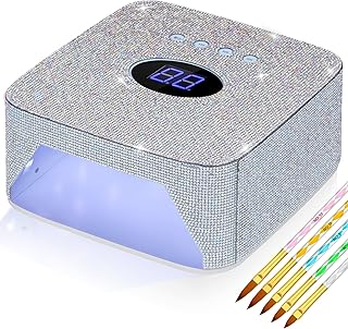 LED Nagellampe für Gelnägel,AZ GOGO Professionelle UV LED Lampe, 30/60/99S Timer,Nageltrockner für Anfänger,Effiziente, tragbare und wiederaufladbare Lampe Nägel zum schnellen Trocknen von Nagelgel
