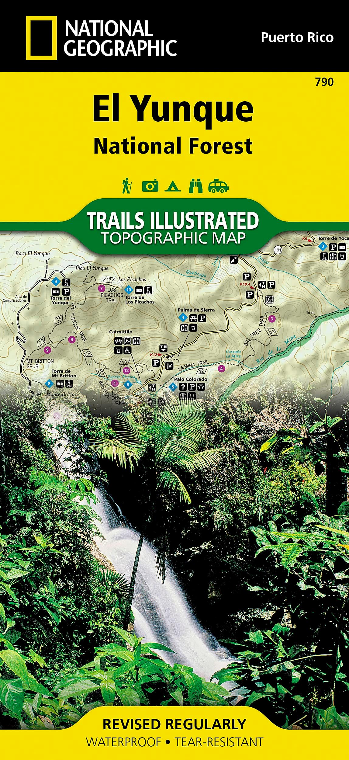 El Yunque National Forest Map (National Geographic Trails Illustrated Map, 790)