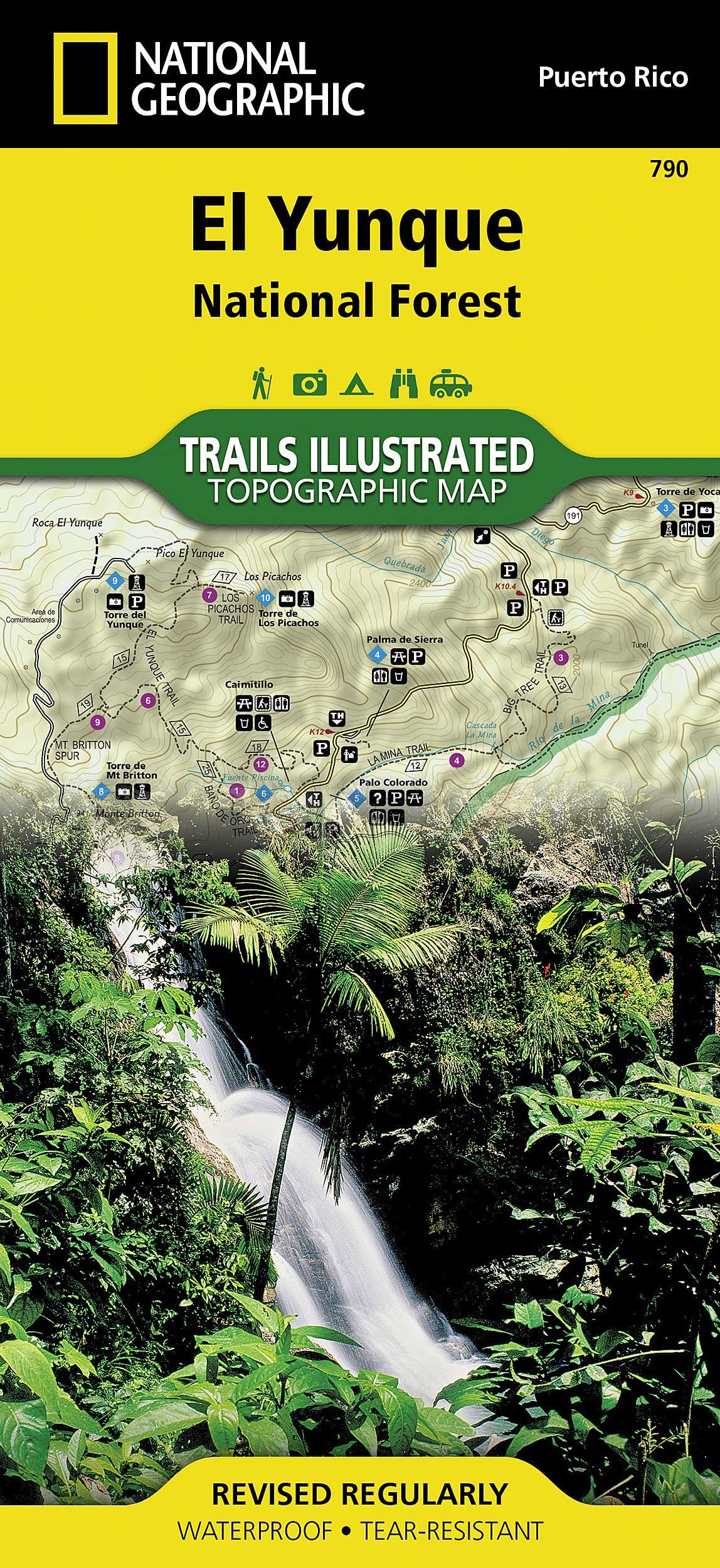 El Yunque National Forest Map (National Geographic Trails Illustrated Map, 790)