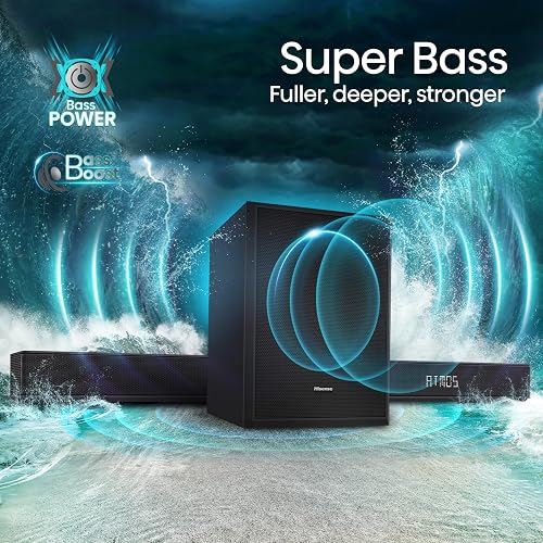 Hisense AX5125H 5.1.2 Channel 500W Dolby Atmos Soundbar with Wireless Subwoofer& Up Firing Speakers& Turly Wireless Rear Speakers - 7