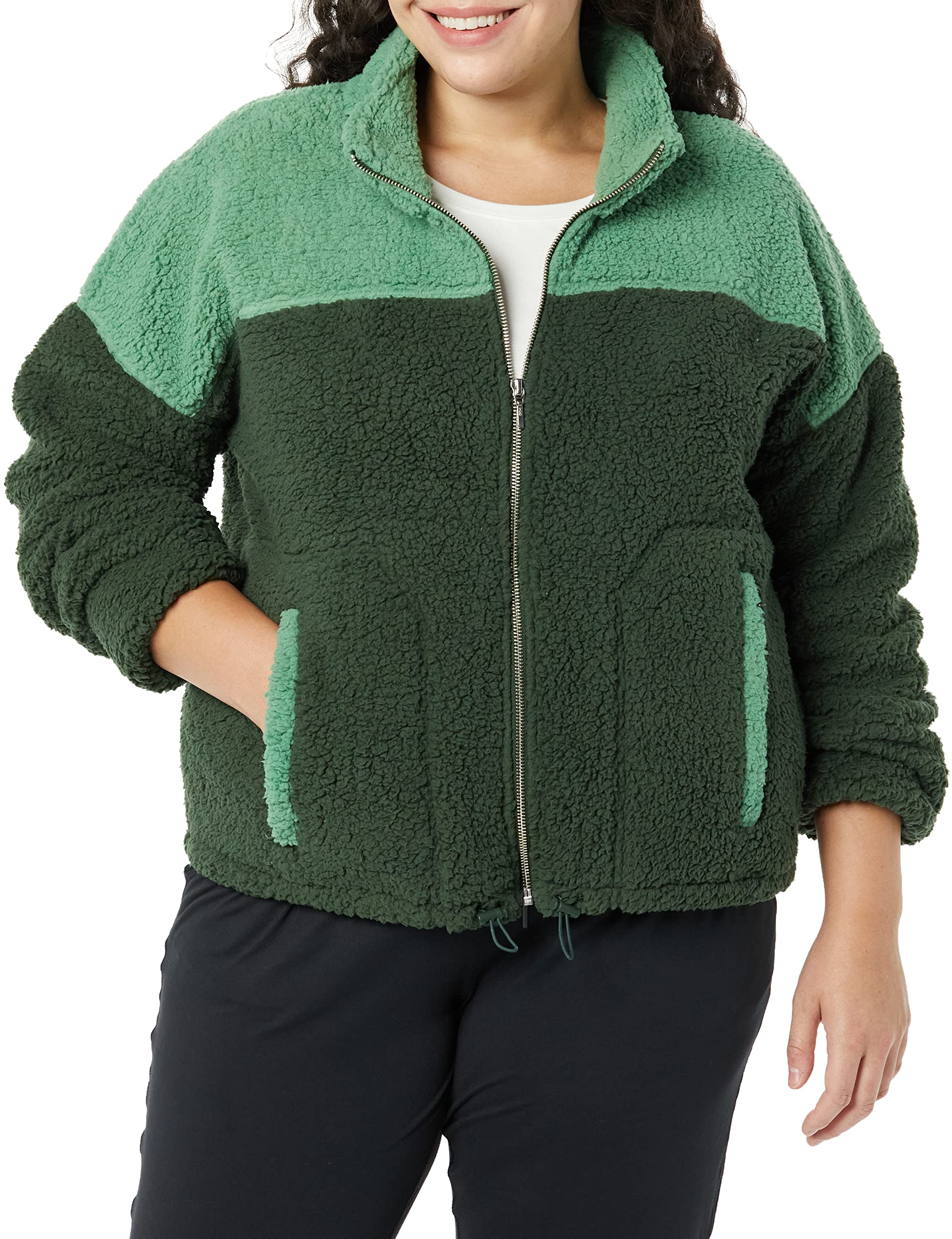 Amazon Essentials Giacca in Pile e Sherpa con Zip a Tutta Lunghezza Donna