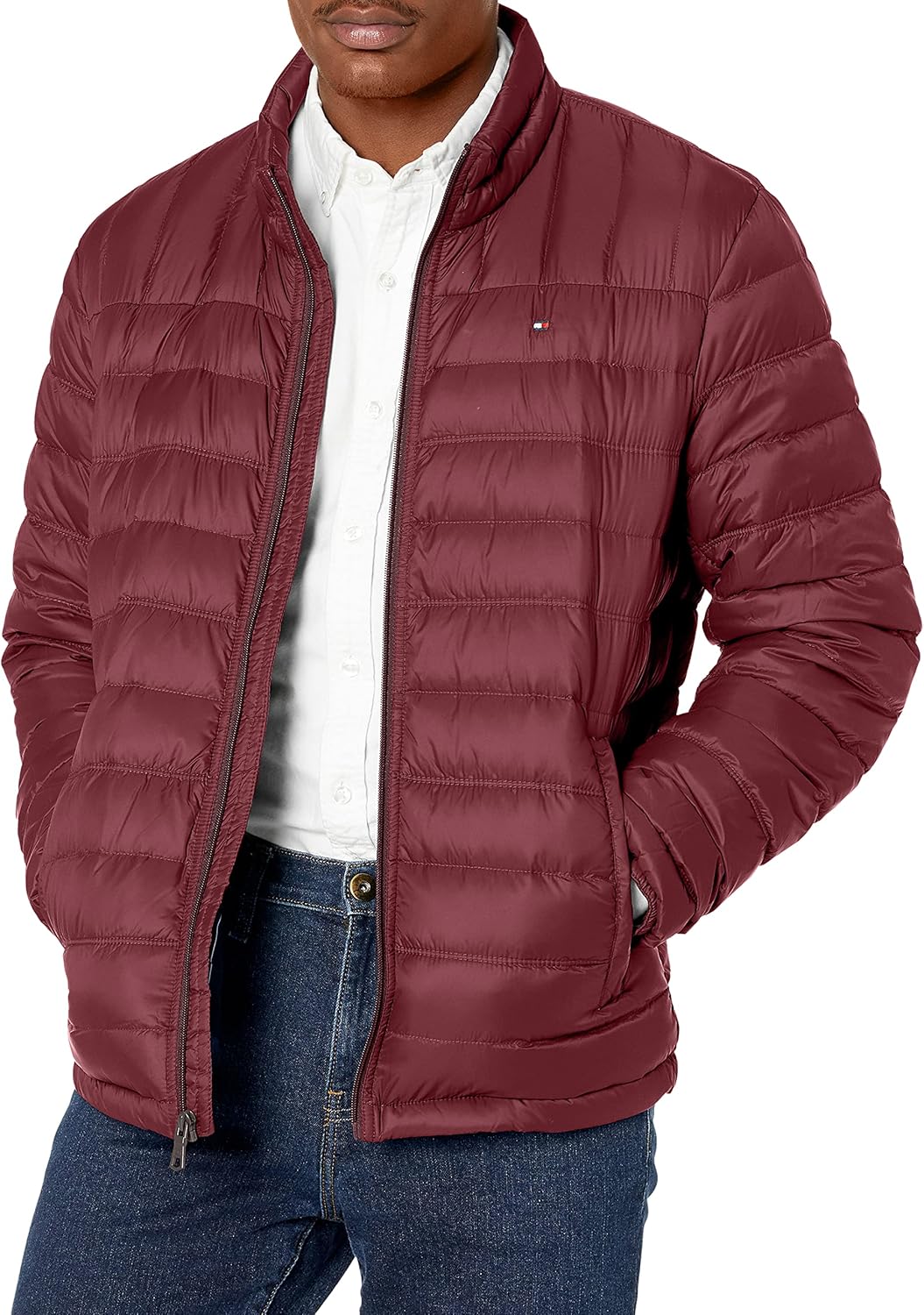 tommy packable down jacket