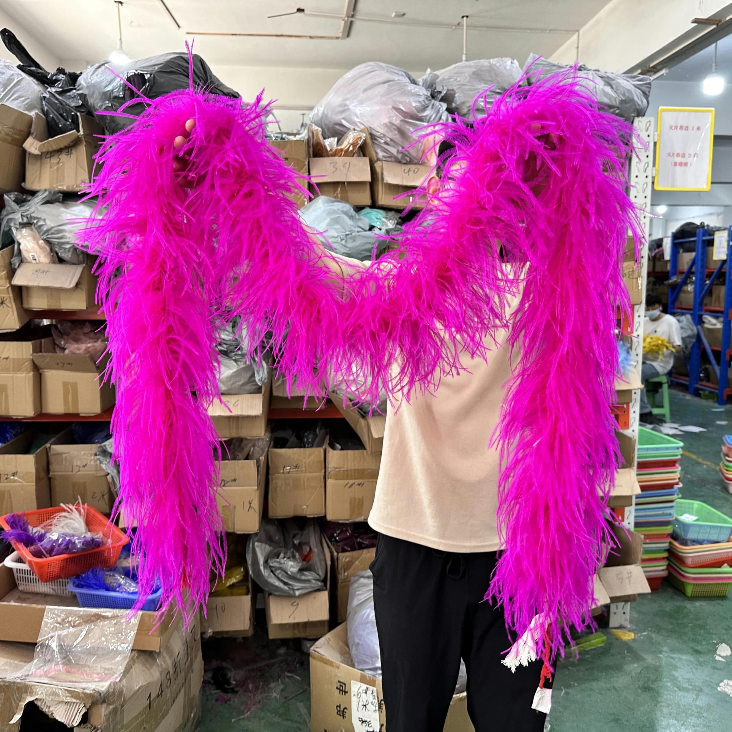 Pack De 6 Boas De Plumas Artificiales Coloridas – Esponjosas De 150 Cm – Para Disfraces, Bodas Y Decoración De Fiestas