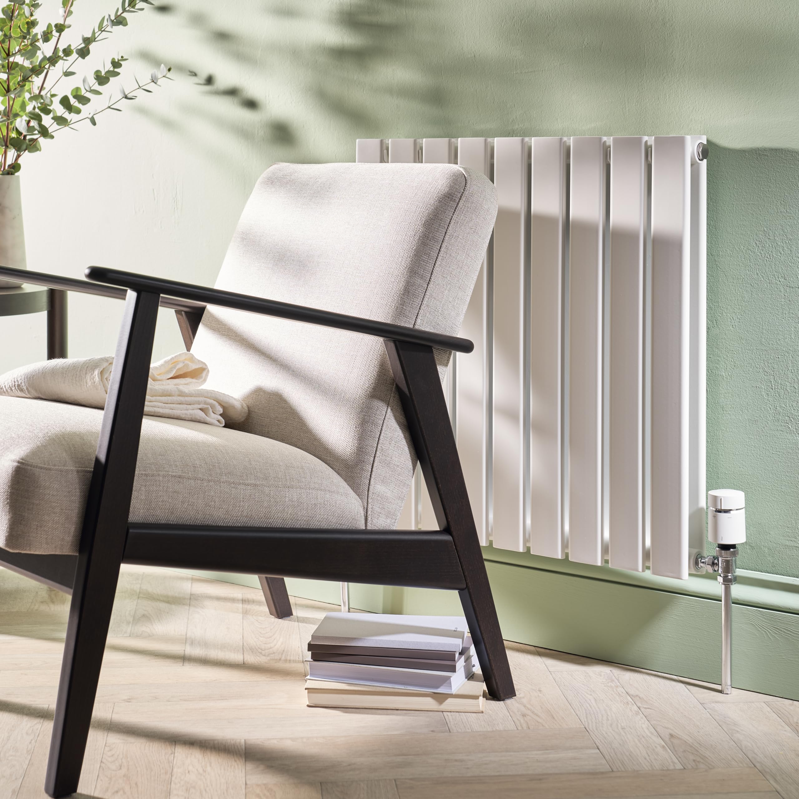 Schneider Electric Smart Home CCTFR6100 Termostat Grzejnikowy, Biały, Alexa/Google Assistant