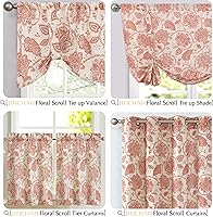 Vista 9 de jinchan Cenefa de lino opaca de doble capa para ventanas, tratamiento de ventana de cachemira para sala de estar, cocina, 18 pulgadas, bolsillo