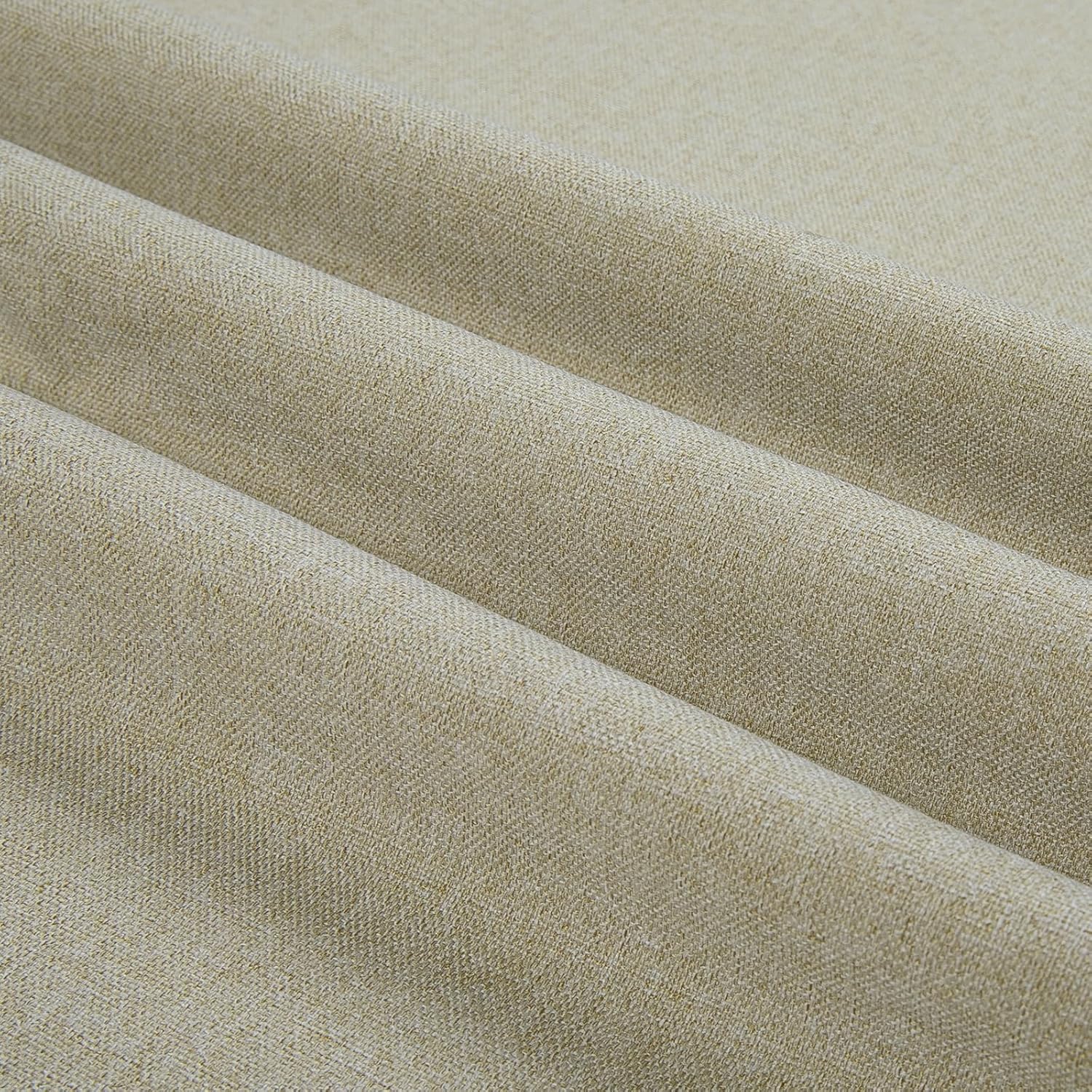 TWOPAGES Pinch Pleat Blackout Curtain for Bedroom, Thermal Insulated Privacy Thick Window Drape, 1 Panel, 50 x 96 Inch, Flax