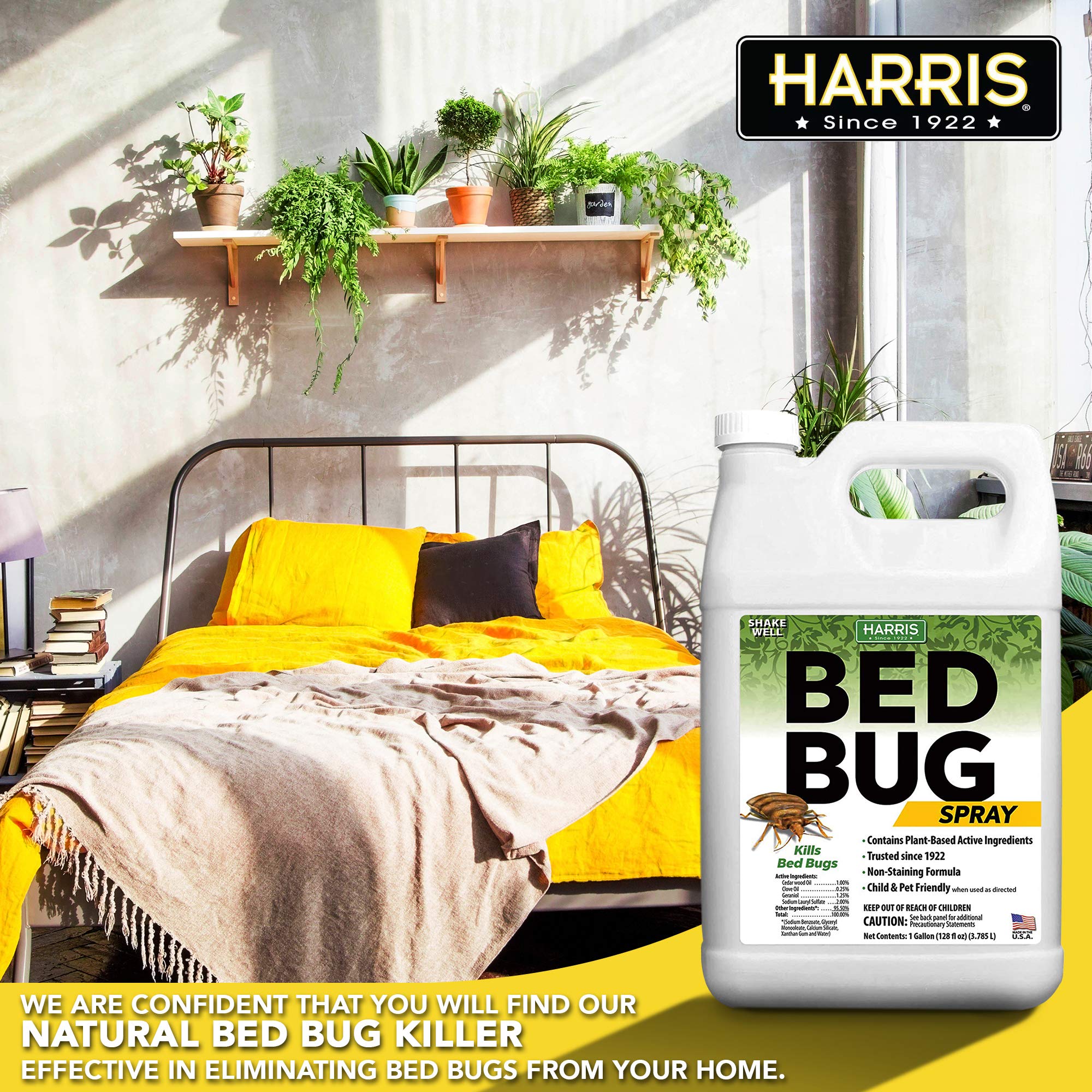 HARRIS Plant Based Bed Bug Killer, Fast Acting Spray with Extended Residual (Gallon) Buy Online
