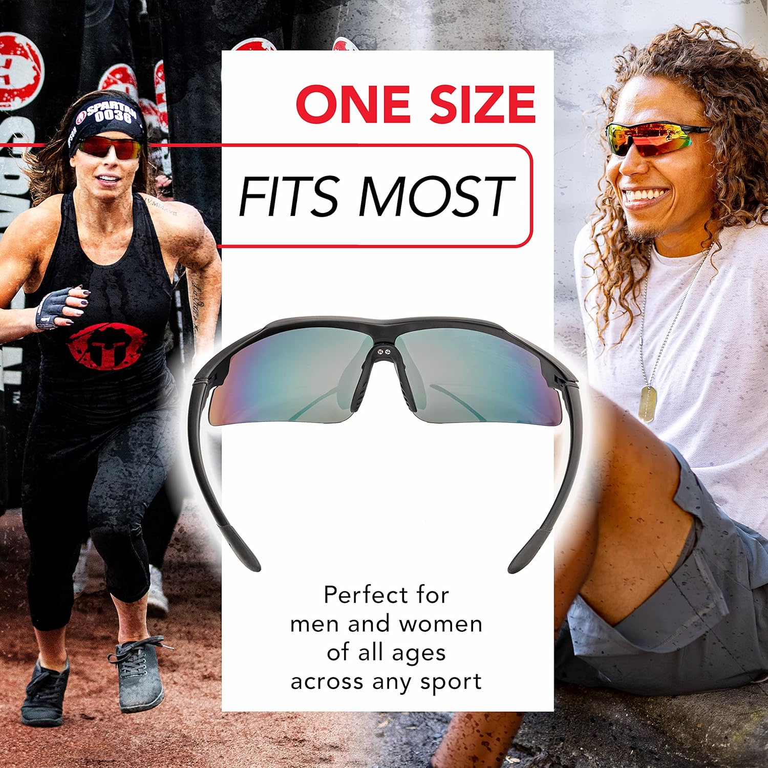 Spartan Pro Sunglasses - Impact Resistant - Polarized Lenses - UV Protected - Soft Pouch Included - TR 90 Frames image 6 of 10 B09LR7RWFC