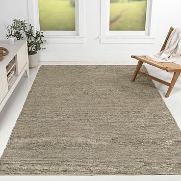 JONATHAN Y Griffin Woven Jute Solid Gray Indoor Area Rug, 3x5, Rustic, Farmhouse, Traditional, Lodge, Easy-Cleaning for Living Room, Bedroom, Kitchen, Non-Shedding NRF201B-3