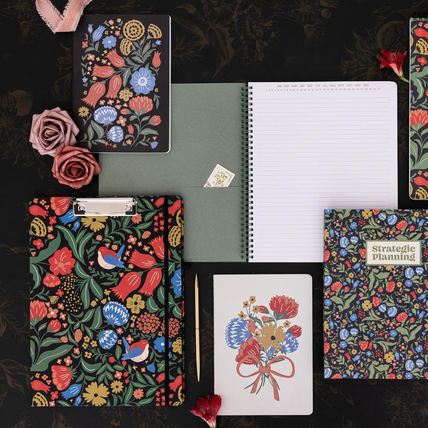 Steel Mill & Co Cute Clipboard Folio with Refillable Lined Notepad and Interior Storage Pocket, Standard Padfolio for Work, Wanderlust - Image 6