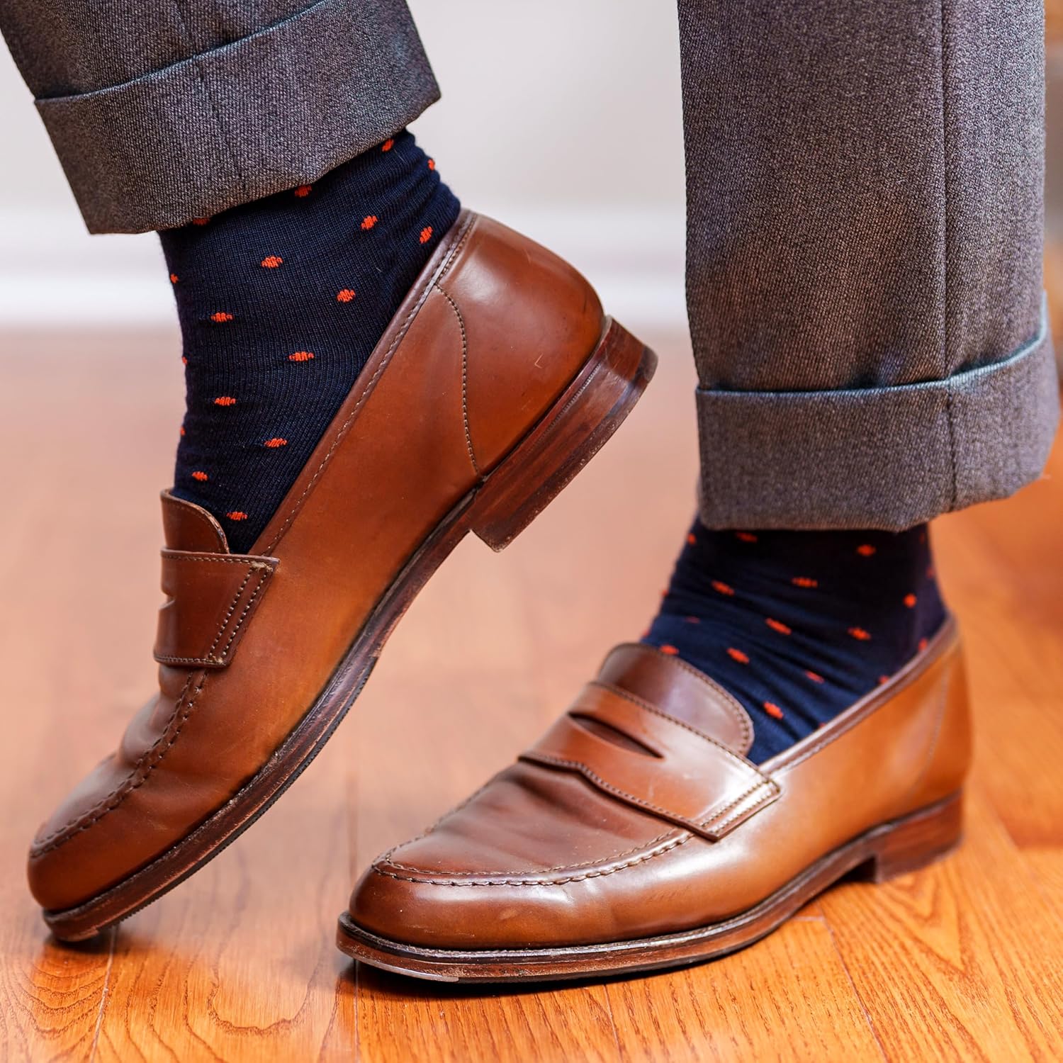 BoardroomSocks Merino Wool Over-the-Calf Patterned Socks, Dress Socks for Men - Image 3