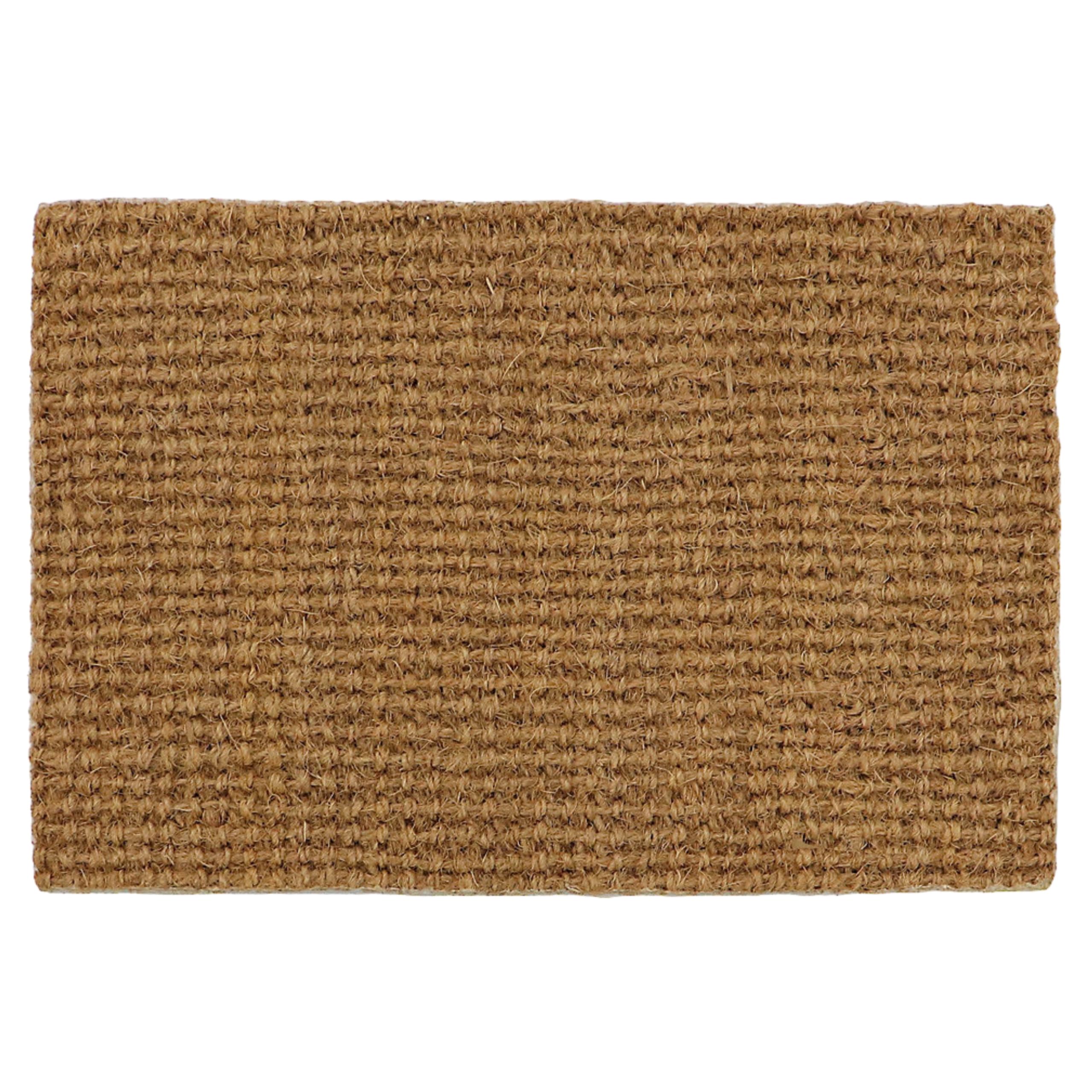 Tallis Boucle Coir Door Mat 40 x 60cm Heavy Duty Non SlipNatural Thick