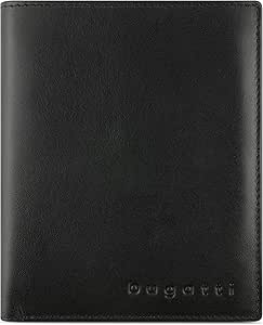 Bugatti Herren Geldbörse Aus Voll-Leder Mit RFID-Schutz - Schwarz Hochformat