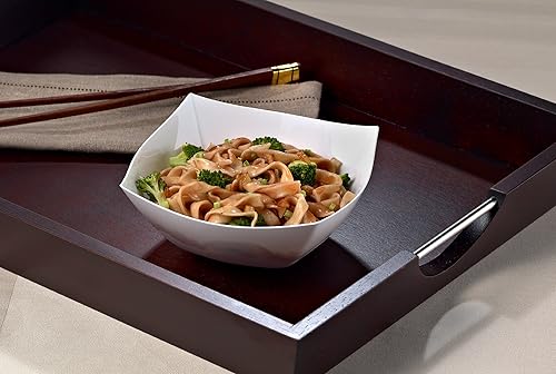 EMI Yoshi Cuadrados 16oz Snack Bowls, 16 oz, transparente Claro