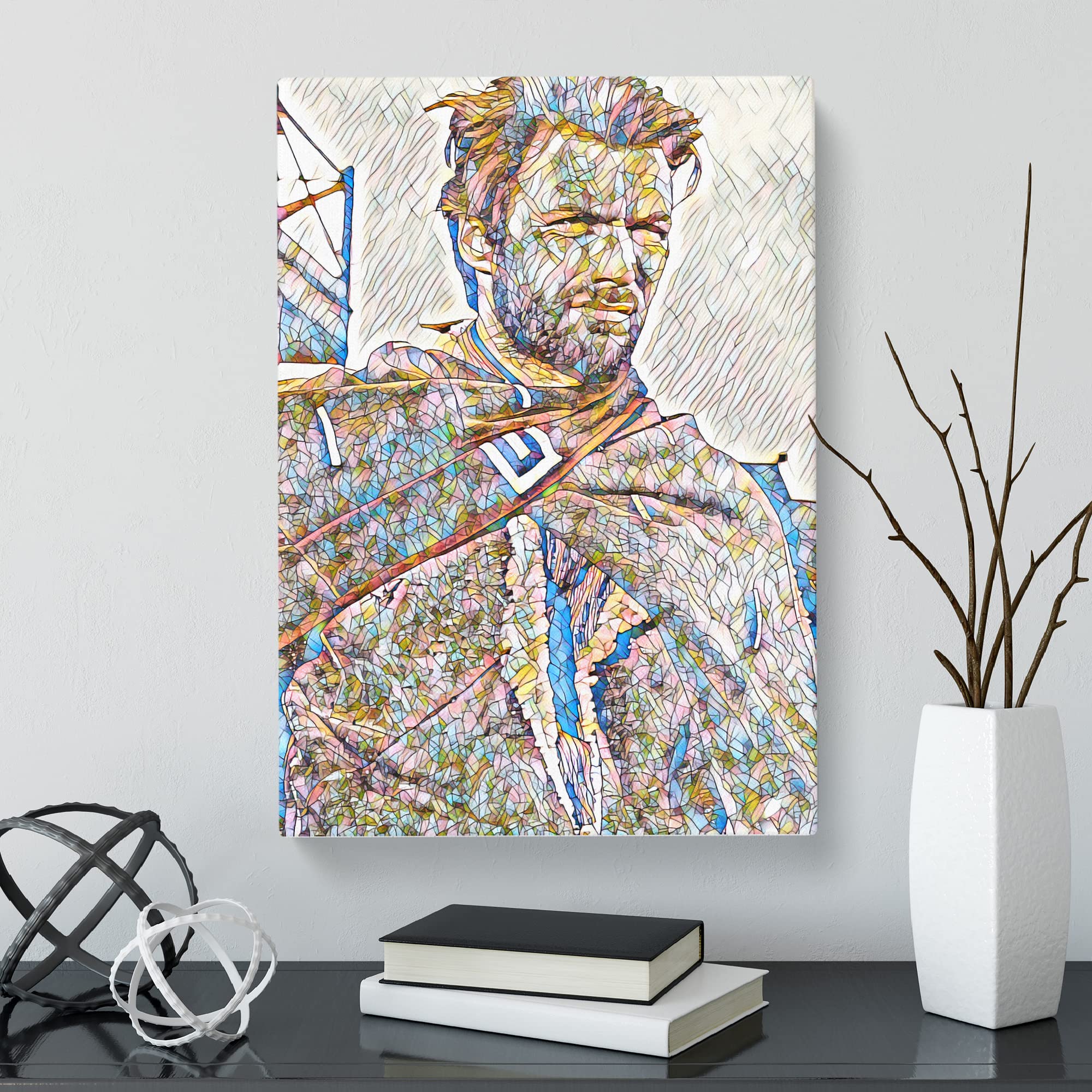 Clint Eastwood No.2 Modern Bg Canvas Print, Mixed, 25L x 50W cm - Image 2