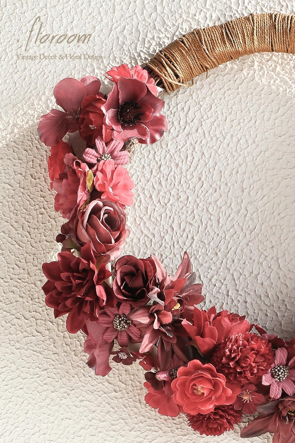 Floroom Mini Artificial Flower Heads Burgundy & Red Fake Peony Daisy Rose Multicolor Small Faux Silk Flower Heads for Cake Craft Garland Wedding Party Graduation Cap DIY Home Decoration, 0.8"-3.6" - Image 5