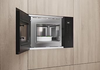 Haier Series 2&4 H38FMWID4ID27N​ Integrated Microwave with Grill, 8 Power Levels, 6 Functions, Touch Interface, Door Opening Button (Non-Touch), 8 Automenus, Security Lock, Black [Energy Class A]