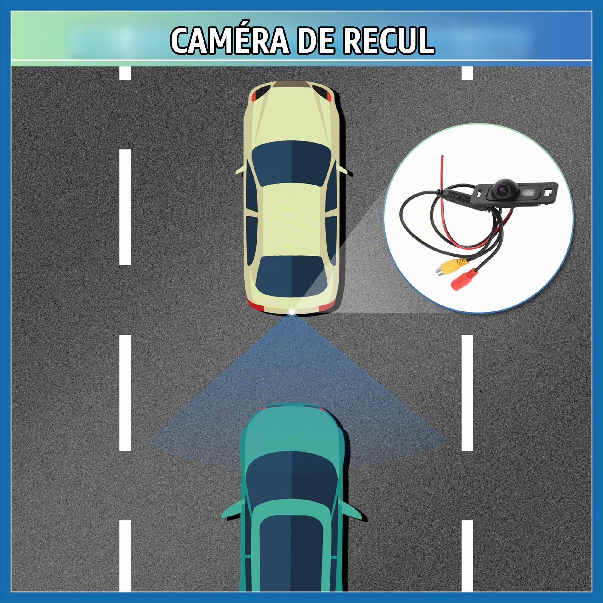 A ABSOPRO 1 Ensemble de caméra de recul pour BMW X3 E83 2004-2010