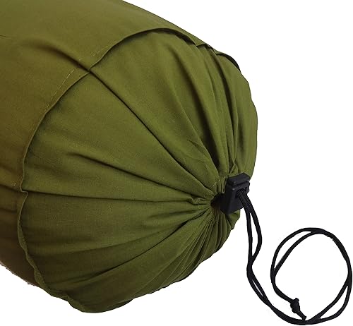 Miniatura 2 de Saffron Funda de cojín 8" de diámetro (7.9 in de diámetro) (verde oliva, 8x24 (7.9 in x 23.6 in))