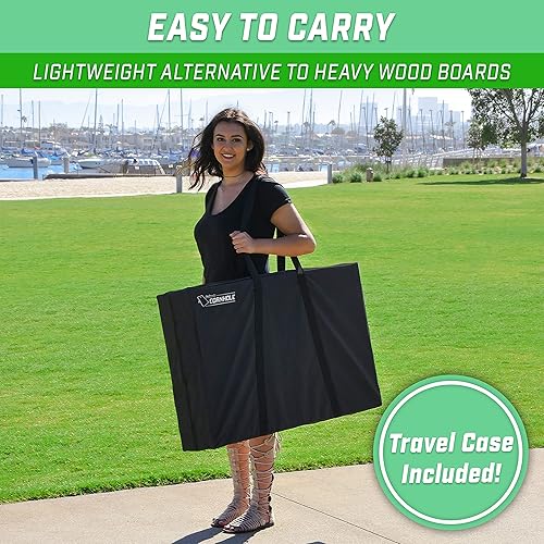 Miniatura 5 de GoSports Juego clásico de cornhole incluye 8 bolsas de frijoles funda de viaje y reglas de juego elección de estilo