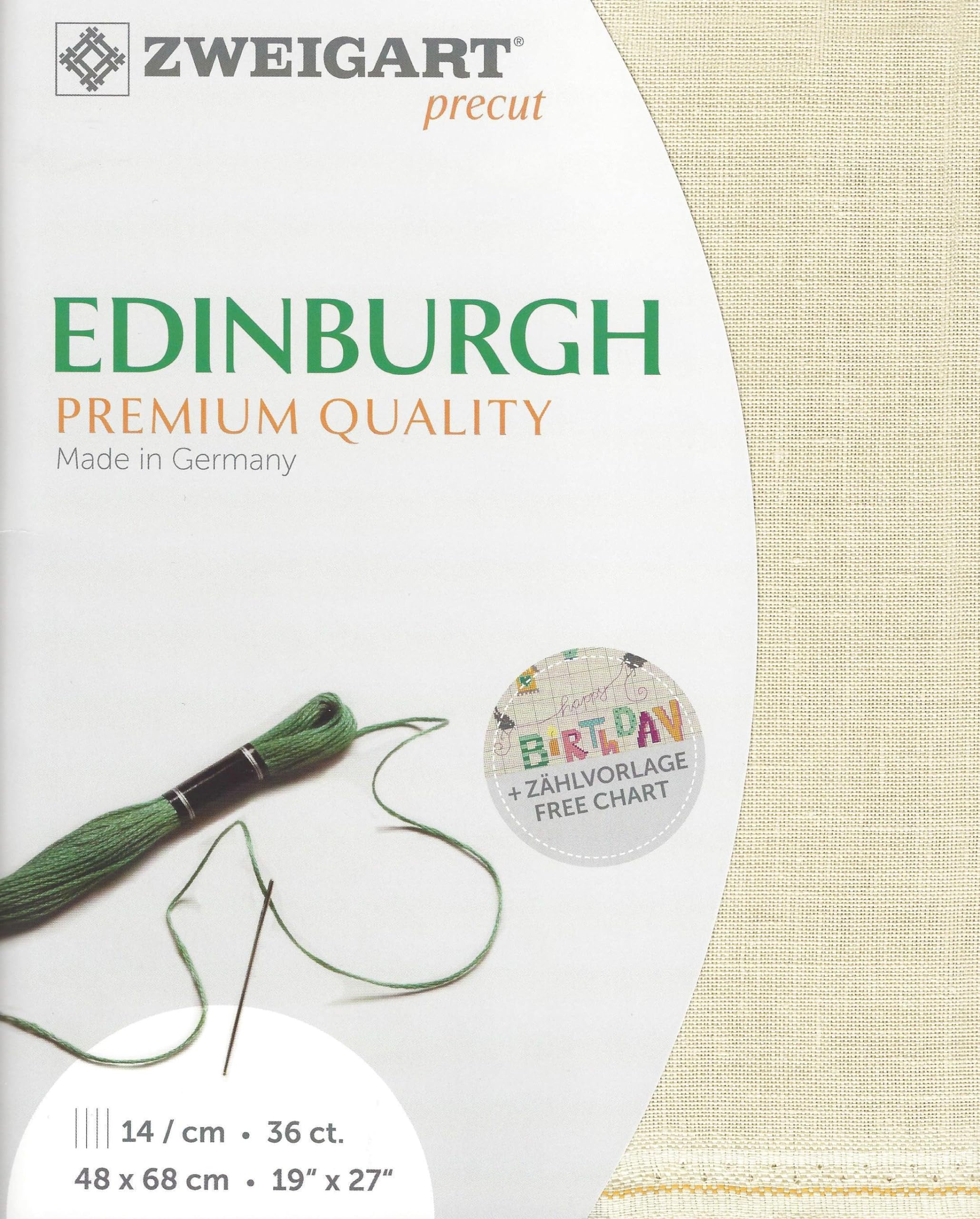 Wizardi Platinum Precut Zweigart Edinburgh 36 Count 3217/770. Needlework Canvas, Cross Stitch Fabric, Embroidery Canvas 100% Linen