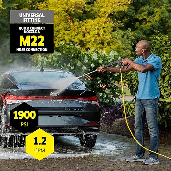 Karcher Pressure Washer K1900PS, CETA Certified, 3 Spray Nozzles, Detergent Tank, for Cars, Driveways, Siding, Patios, 1.2 GPM