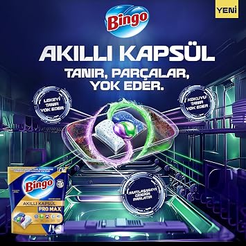 Bingo Smart Capsule Pro Dishwasher Detergent Tablet 50s
