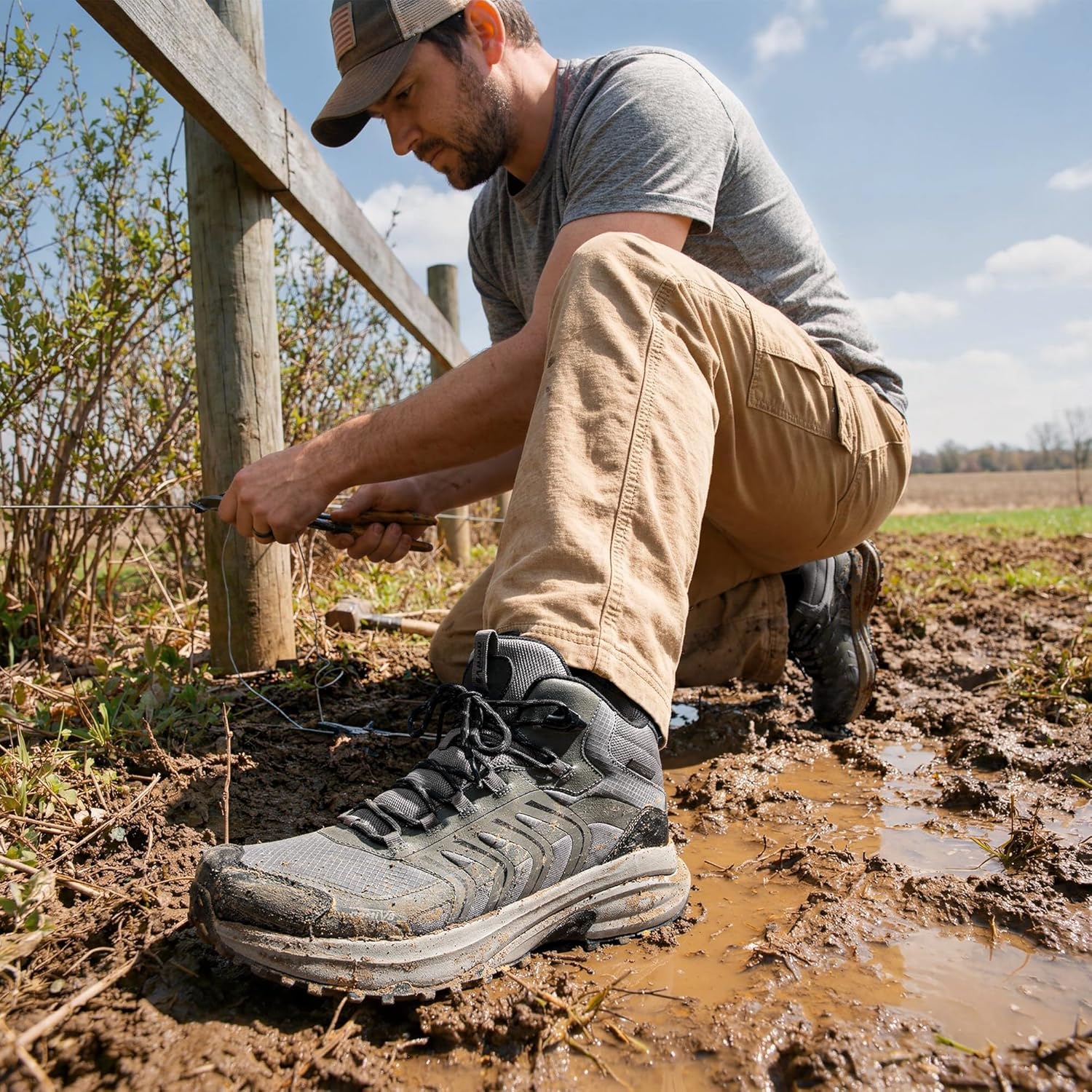 NORTIV 8 Men's Waterproof PRO Hiking Boots Lightweight Outdoor Trekking Camping Climbing Shoes for All Day Comfort Armadillo FieldLite - Image 2