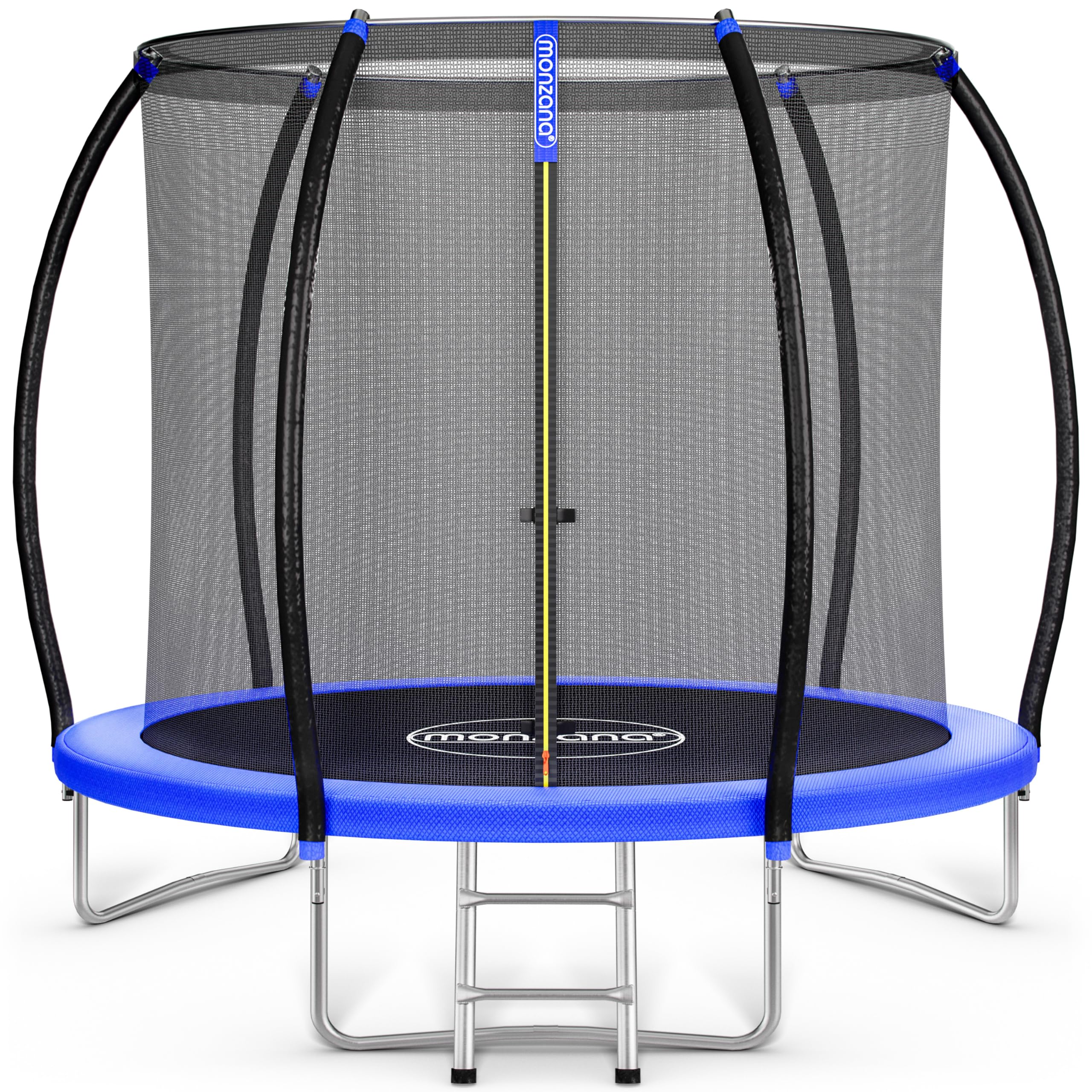 MONZANA® Trampolín Ø 244cm, Cama Elástica, Red de Seguridad, Protectores Bordes, Escalera, Trampolines para Niños, Juguetes Juegos Exterior, Set Completo, Deporte, Jardín, Certificado TÜV Rheinland GS