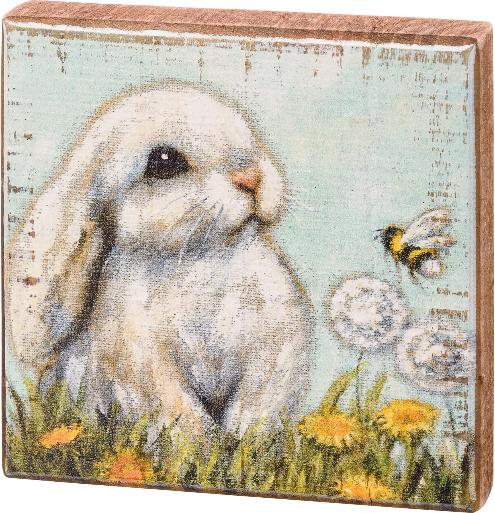 Amazon.com: Primitives by Kathy Home Décor Sign With a Bunny in ...