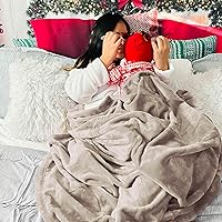 Vista 27 de Bedsure - Manta de vellón, tamaño queen, suave, ligera, afelpada, mullida, acogedora, de microfibra de lujo, color rosa, 90 x 90 pulgadas