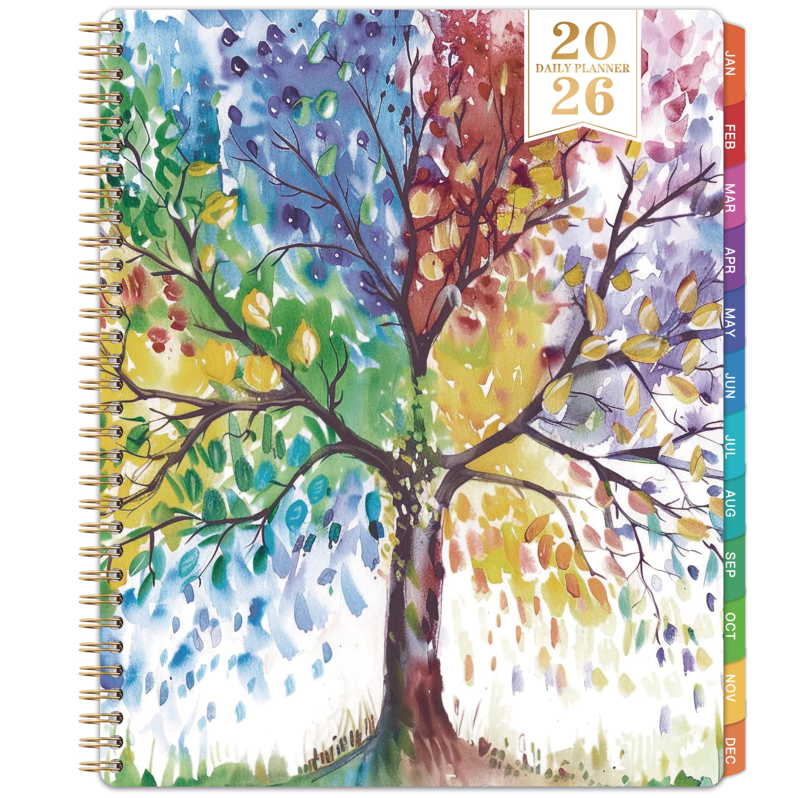 2026 Daily Planner - Appointment Book 2026, 9'' x 11'', Hourly Planner 2026, Jan.2026 - Dec.2026 with Coated Inner Tabs