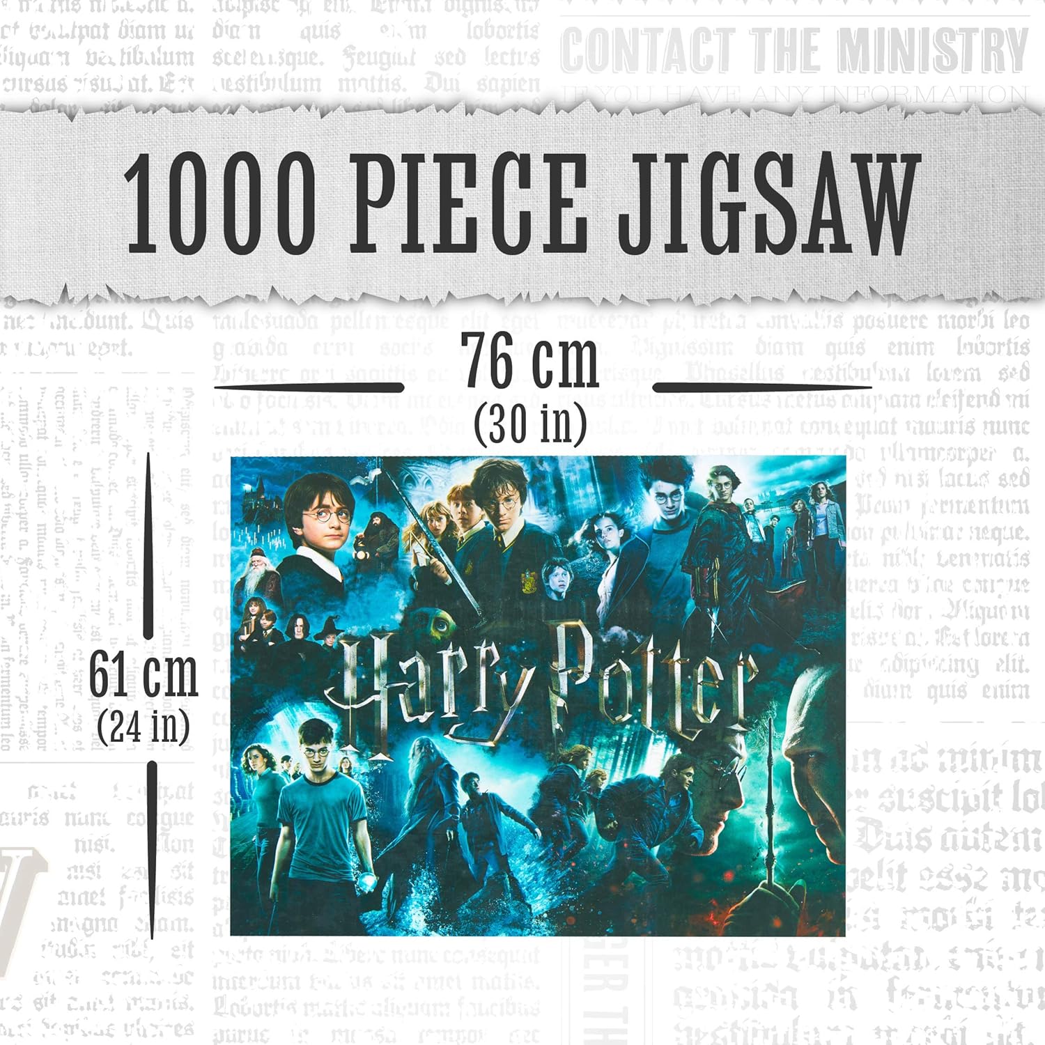 Harry Potter 1000 Piece Jigsaw Puzzle - 30in x 24in - Officially Licensed Merchandise