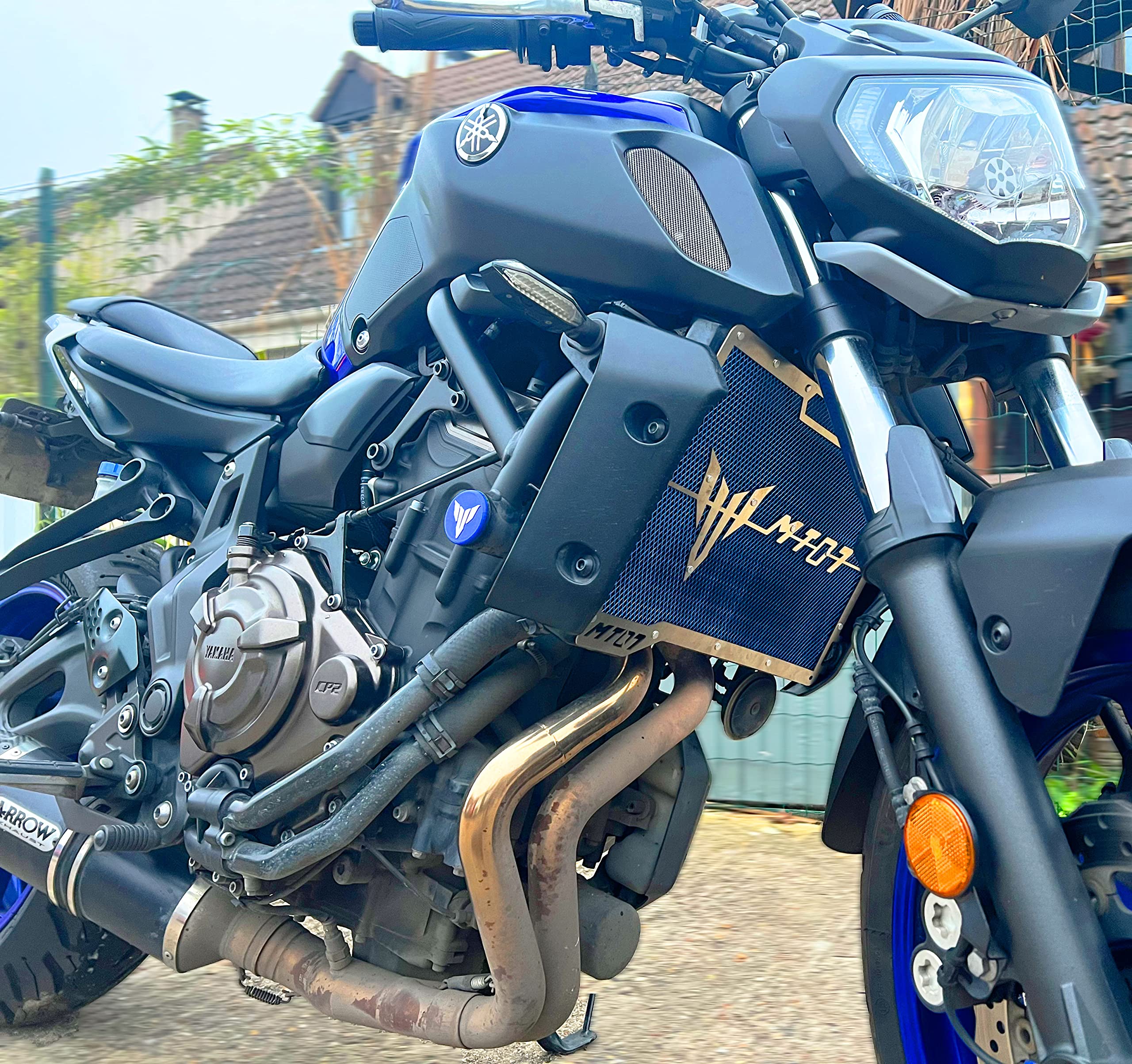 Grille De Protection Radiateur Pour Yamaha MT-07 (2013-2024) - Aluminium, Design Aéré, Protection Contre Les Cailloux - 8