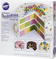 Vista 10 de Wilton Juego de moldes redondos de tablero de ajedrez, 4 piezas, acero