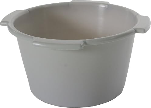 PCP Half Pail for Commode Chair with Lid, Gray, 6 Quart with 1.5 Gallon Capacity