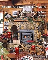 Vista 3 de Velas rojas sin llama con tira de luces, funciona con pilas, velas LED de pilar de 4, 5, 6 pulgadas, con control remoto, juego de 3 velas falsas