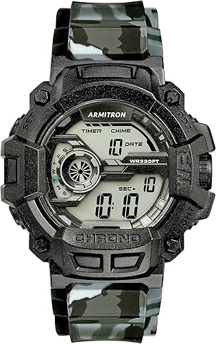Armitron Sport Men's Digital Chronograph Resin Strap Watch, 408353