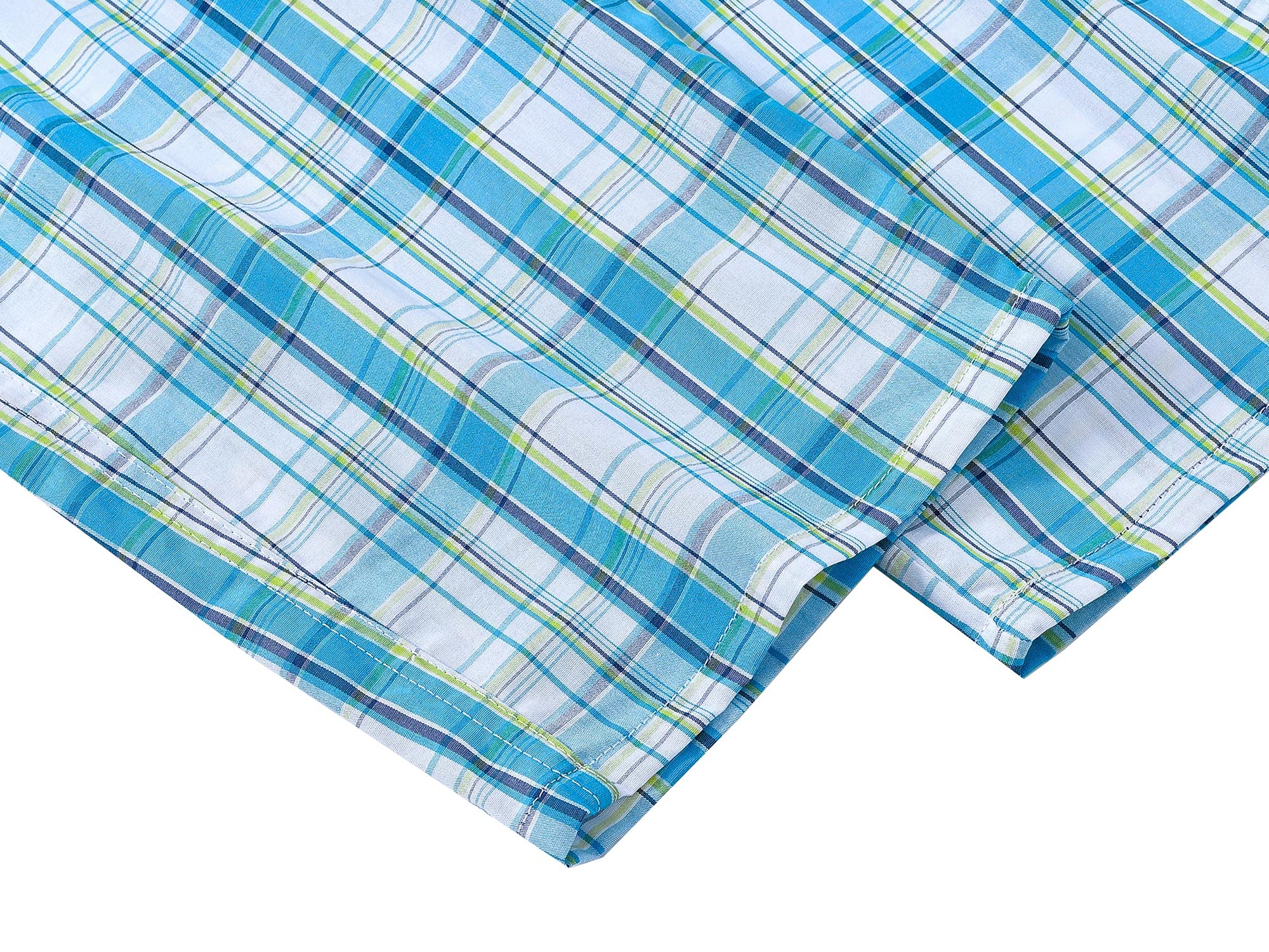 MoFiz Hombre Pantalones de Pijama Algodón Salón a Cuadros Pijama Larga Casual Patalones acon Bolsillos