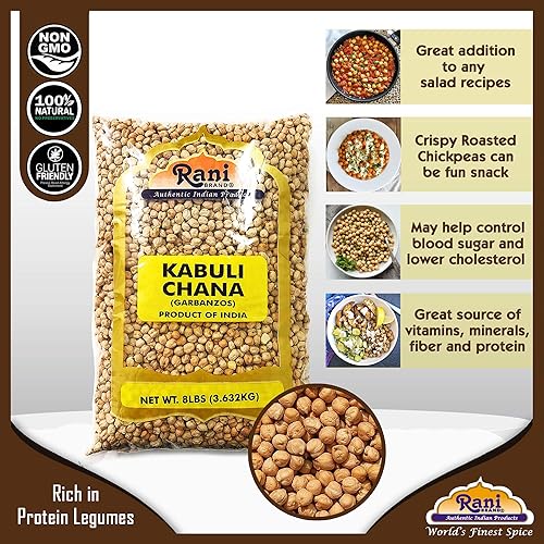 Miniatura 9 de Rani - Garbanzos (Kabuli Chana), completamente naturales, veganos, ingredientes sin gluten, no OGM, de origen indio