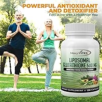 Vista 8 de Suplemento de glutatión liposomal de 500 mg – L glutatión puro (GSH) reducido – Forma activa, hecho con alimentos integrales orgánicos, complejo