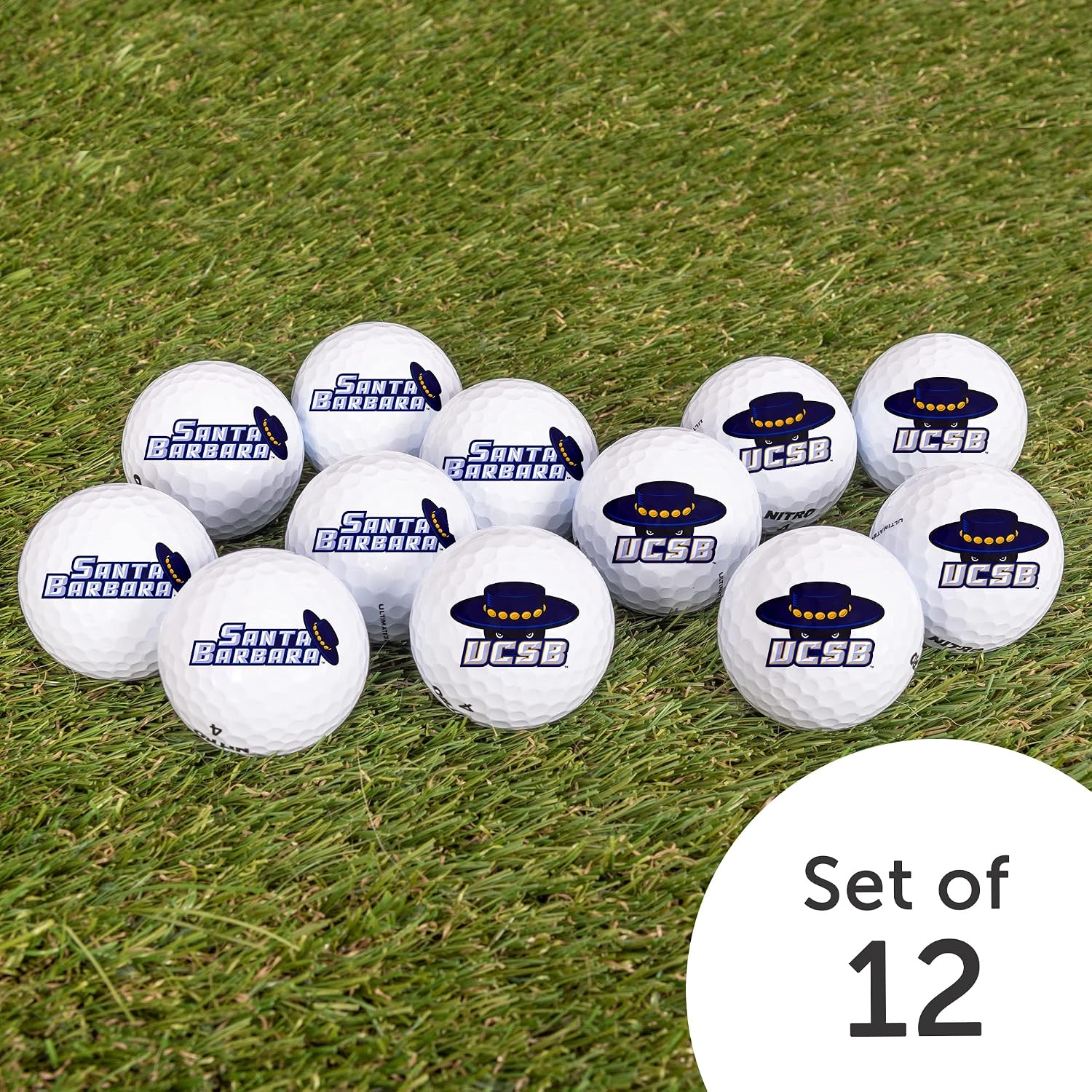 Desert Cactus University of California Santa Barbara Golf Balls 12 Pack – UCSB Gauchos Full Color Dozen – Officially Licensed Sport Team Accessory