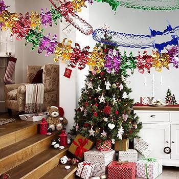 8 Pcs Christmas Ceiling Decorations,Christmas Hanging Decorations, 9ft