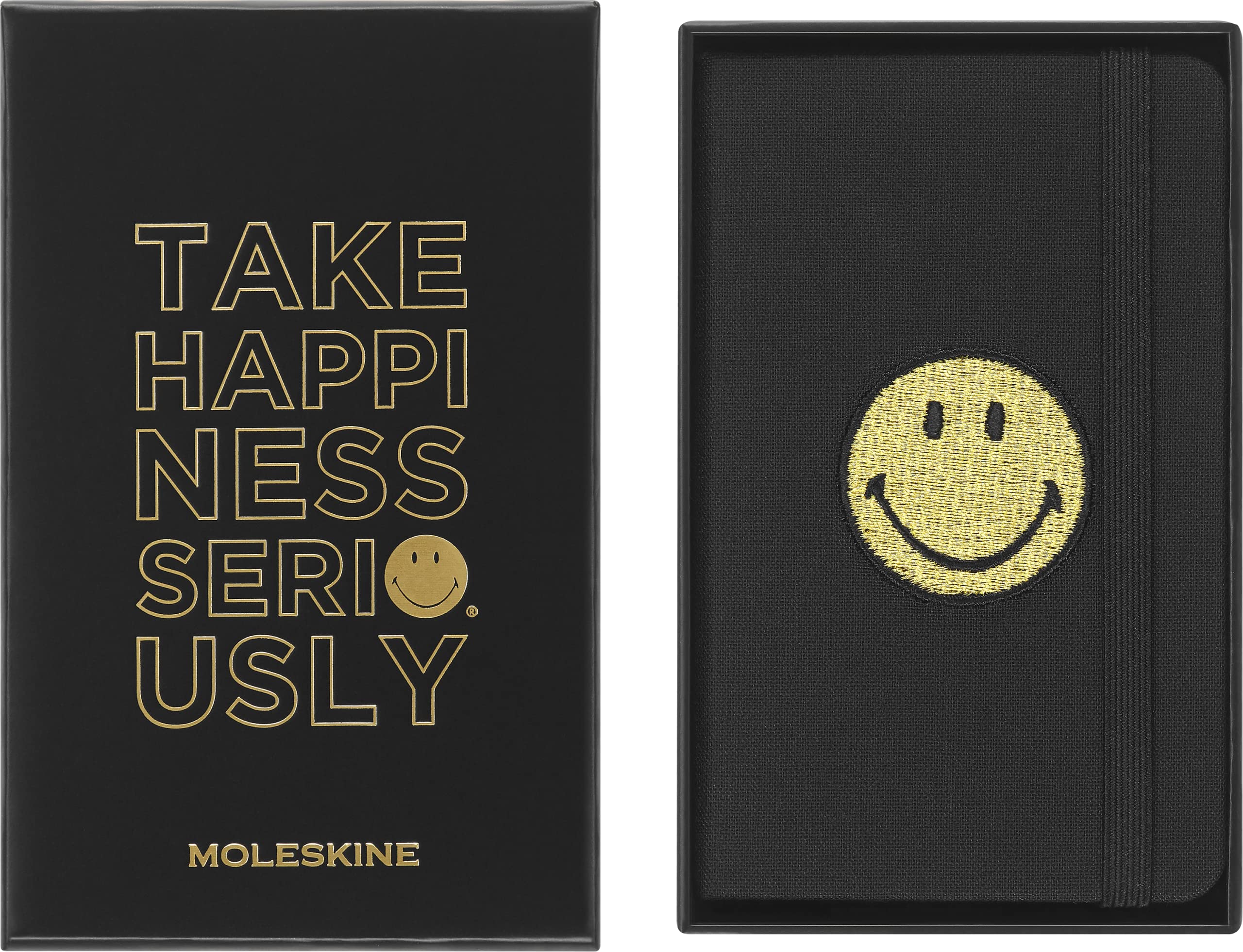 Moleskine, Limited Edition Smiley Plain Notebook with Collector's Box, Hard Cover and Elastic Closure Journal - Image 2